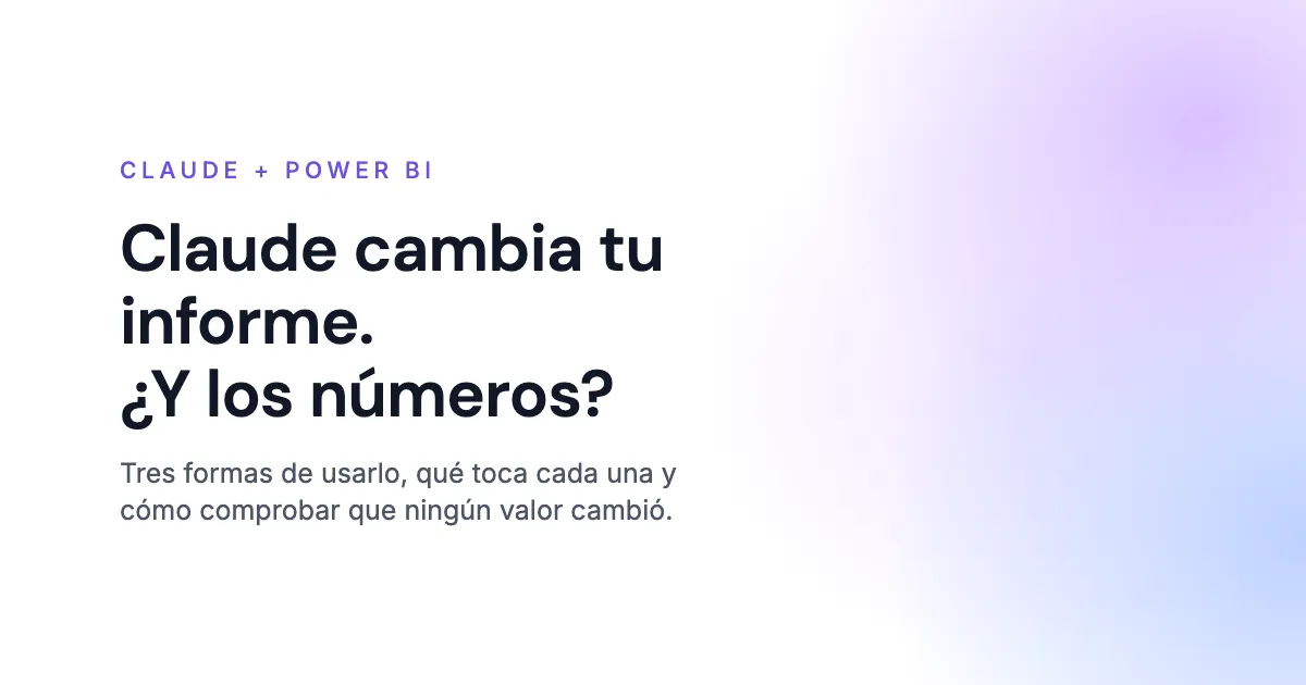 Claude cambia tu informe de Power BI. ¿Y los números?