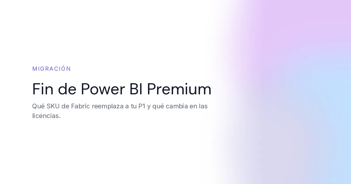 Fin de Power BI Premium: Guía de migración a Fabric