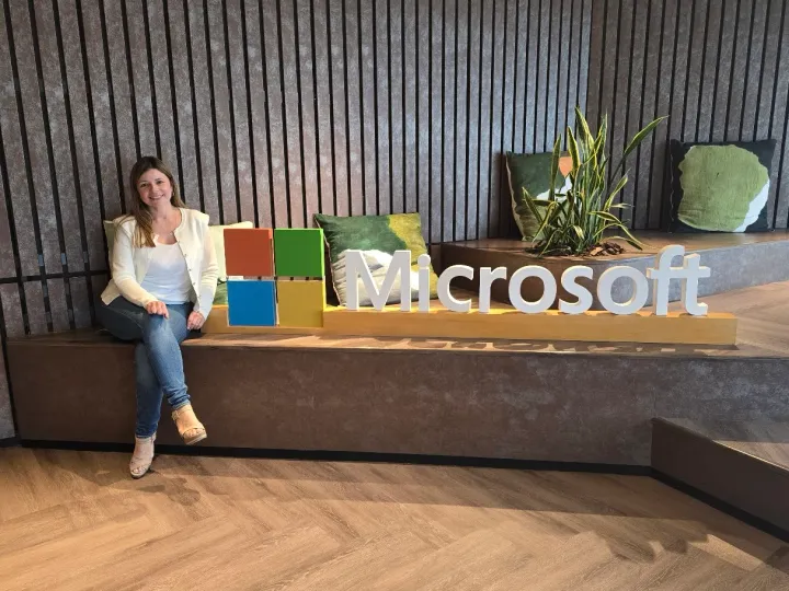 Nuric Ugarte en las oficinas de Microsoft