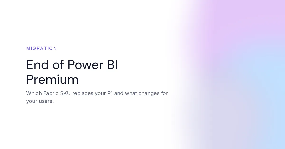 End of Power BI Premium: Time to Move to Fabric