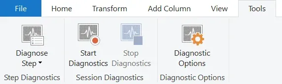 Funciones de diagnóstico de consultas en la cinta Herramientas de Power Query
