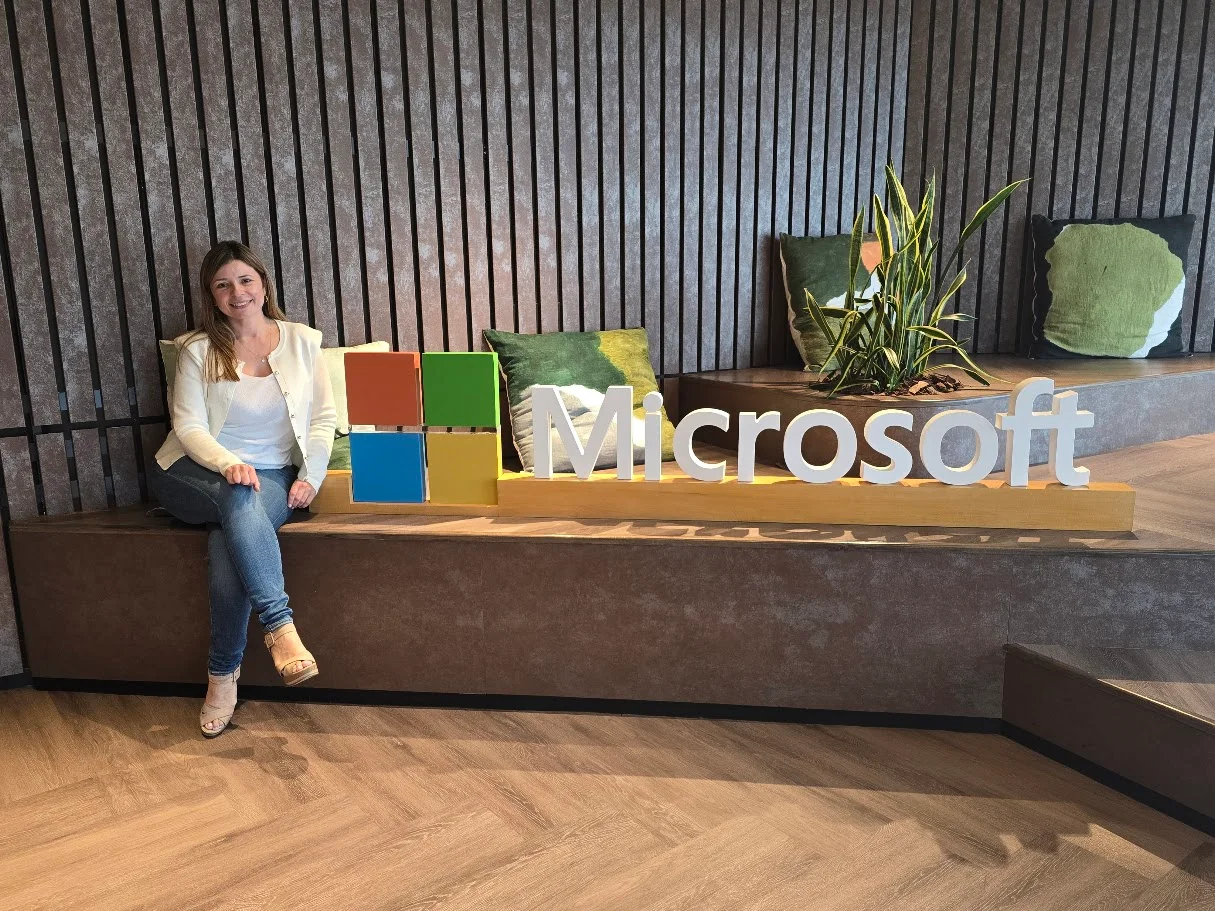Nuric Ugarte en las oficinas de Microsoft